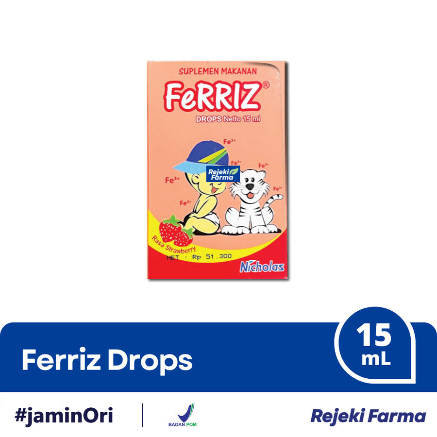 Ferriz Drops Rasa Strawberry - 15 mL