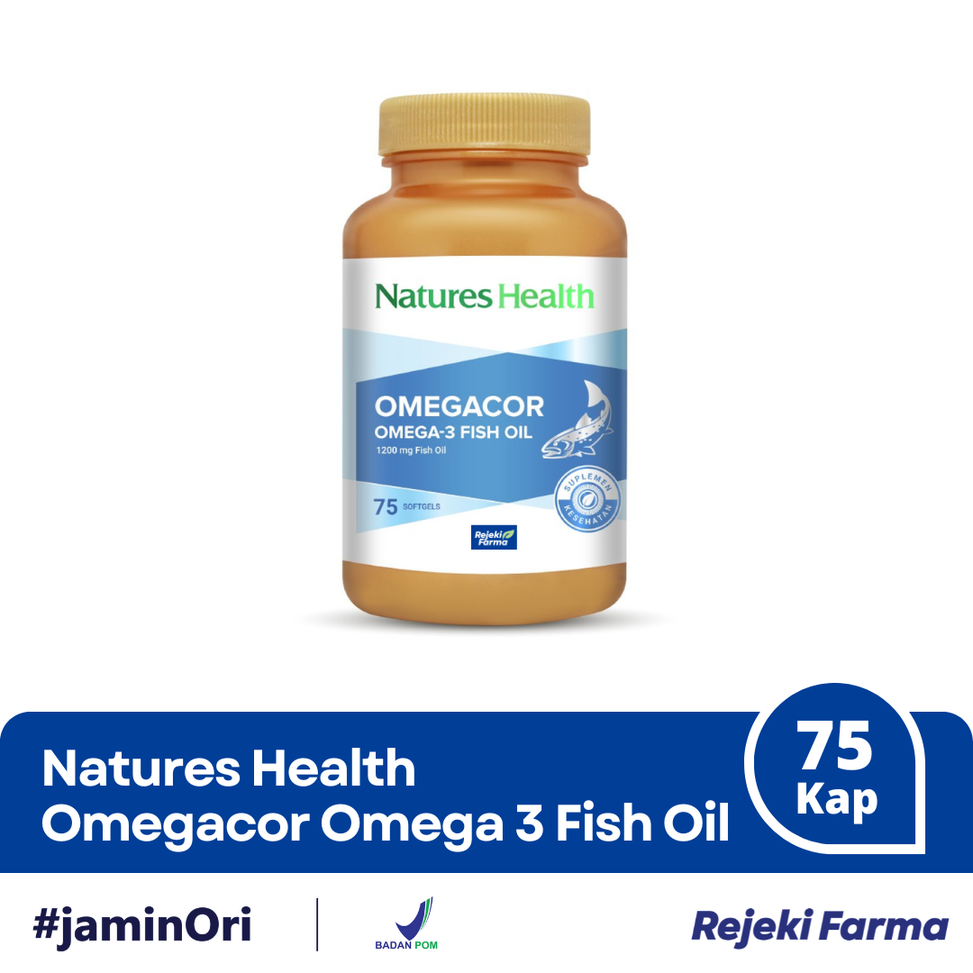 Natures Health Omegacor Omega 3 Fish Oil - 75 Softgel