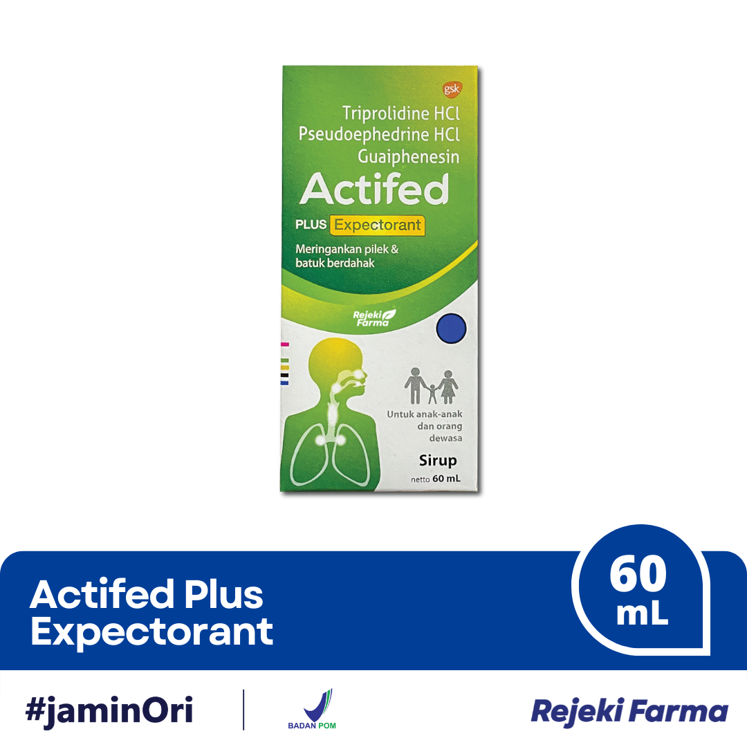 Actifed Plus Cough Expectorant Sirup Hijau - 60 mL