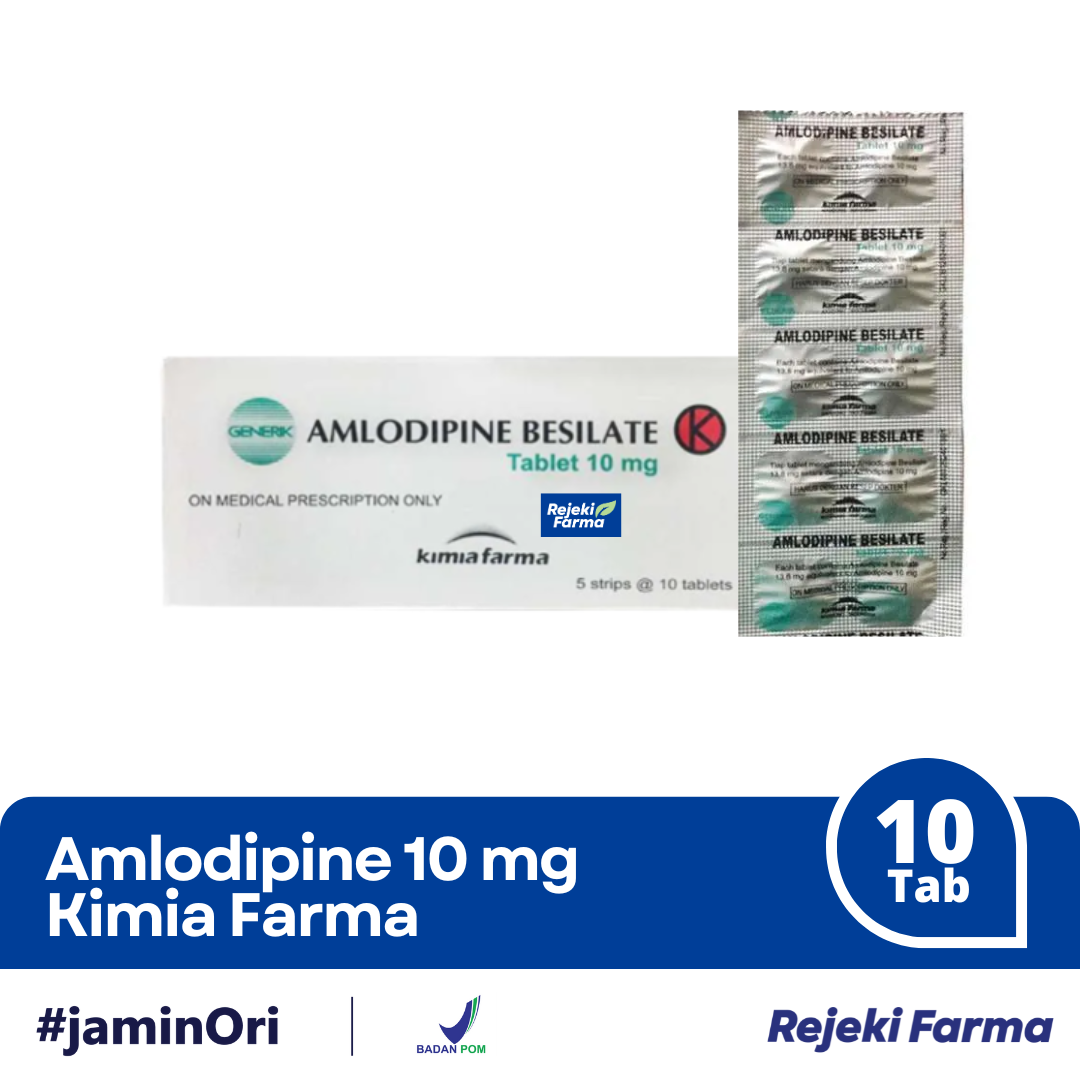 Amlodipine 10 mg Kimia farma - 1 Strip 10 Tablet