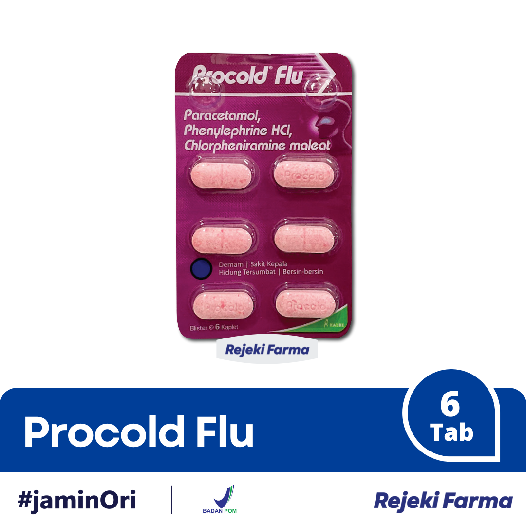 Procold Flu Ungu- 1 Strip isi 6 Tablet