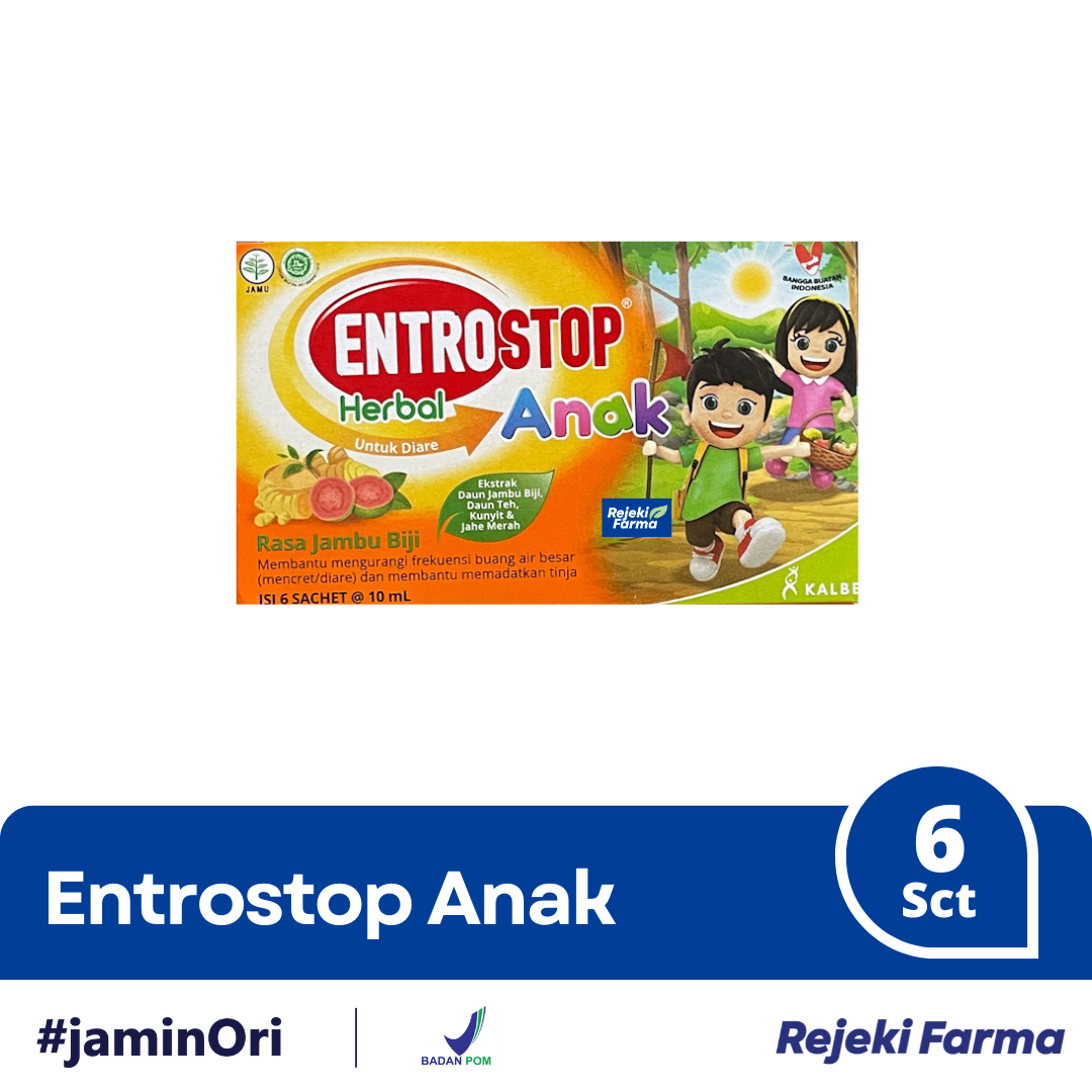 Enstrostop Herbal Anak - 1 Box isi 6 Sachet