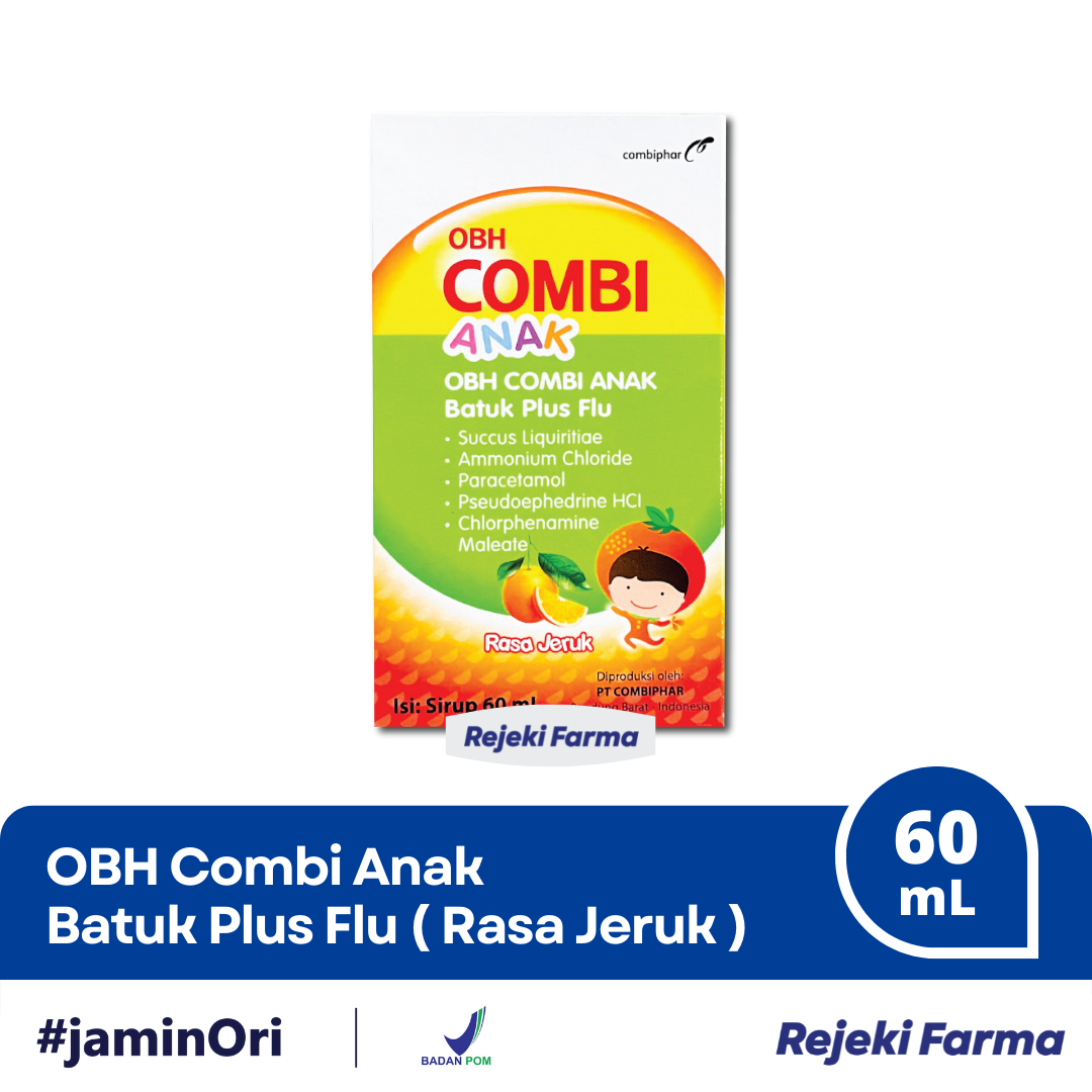 OBH Combi Anak Batuk Plus + Flu Rasa Jeruk - 60 mL