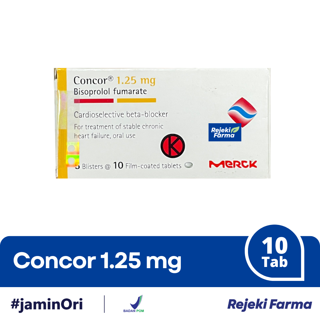 Concor 1.25 mg Merck - 1 Strip isi 10 tablet