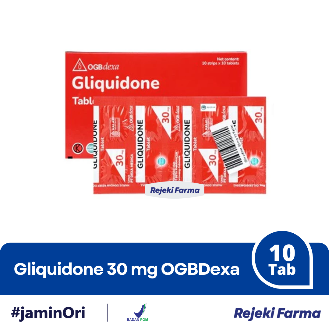 Gliquidone 30 mg Ogb Dexa - 1 Strip isi 10 Tablet