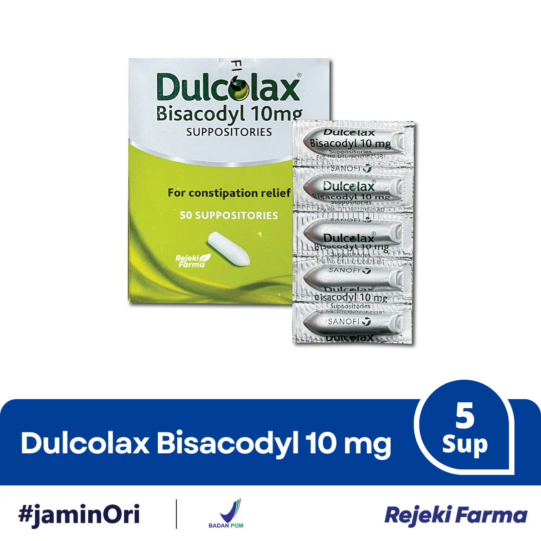 Dulcolax Bisacodyl 10mg - 1 Strip 5 Suppositories