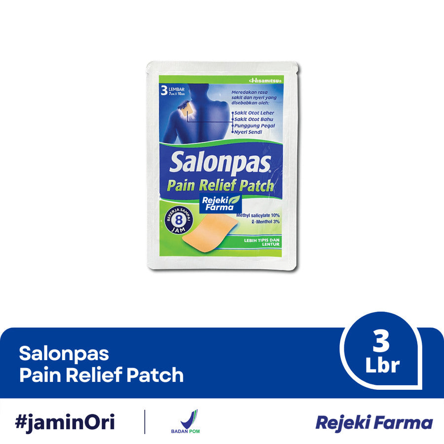 Salonpas Pain Relief Patch ( 7cm X 10cm ) - 1 Strip isi 3 Lembar
