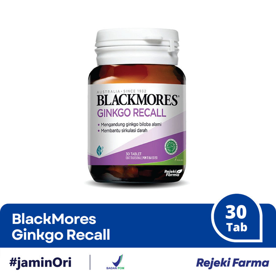 Blackmores Ginkgo Recall - 30 kapsul