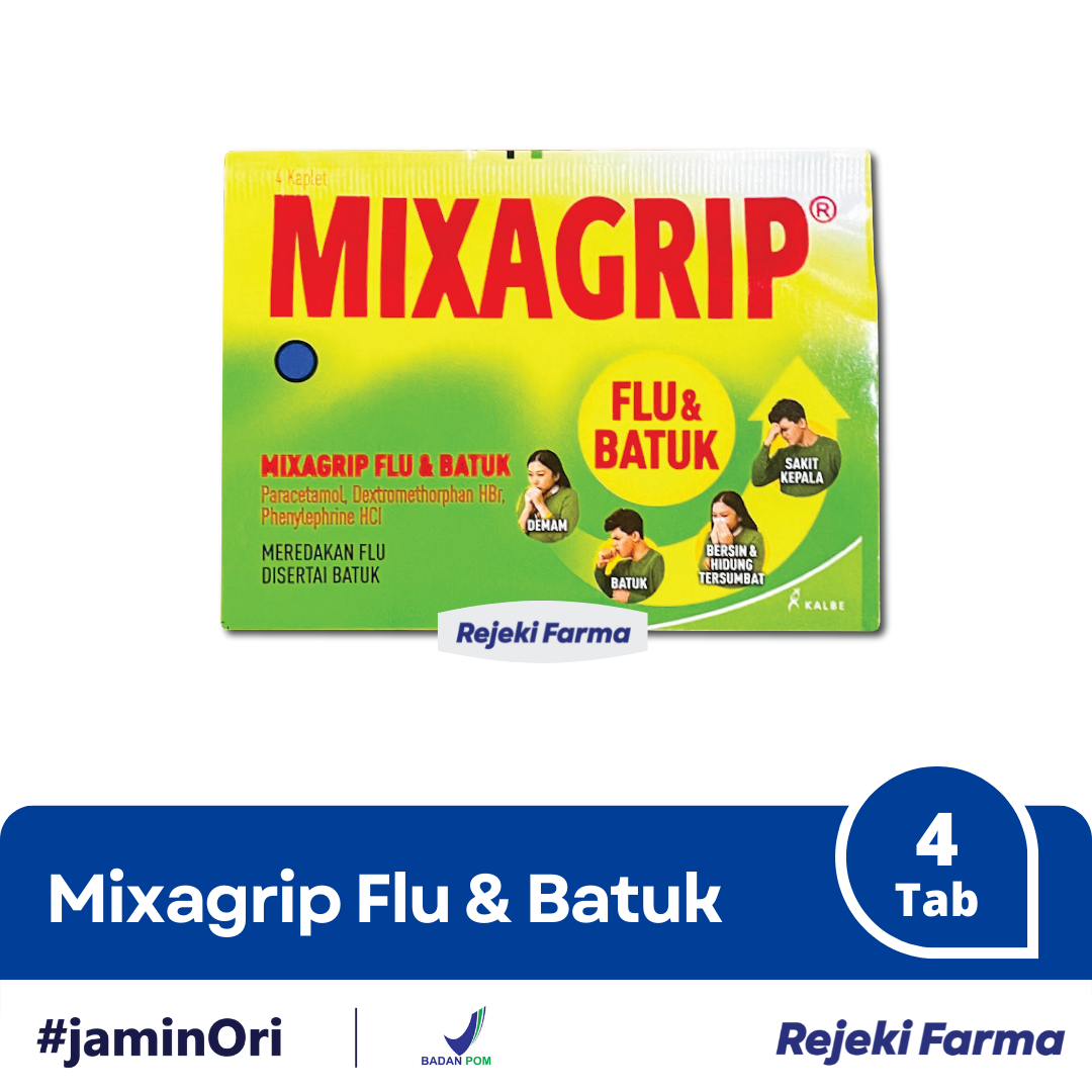 Mixagrip Flu & Batuk - 1 Strip isi 4 Kaplet