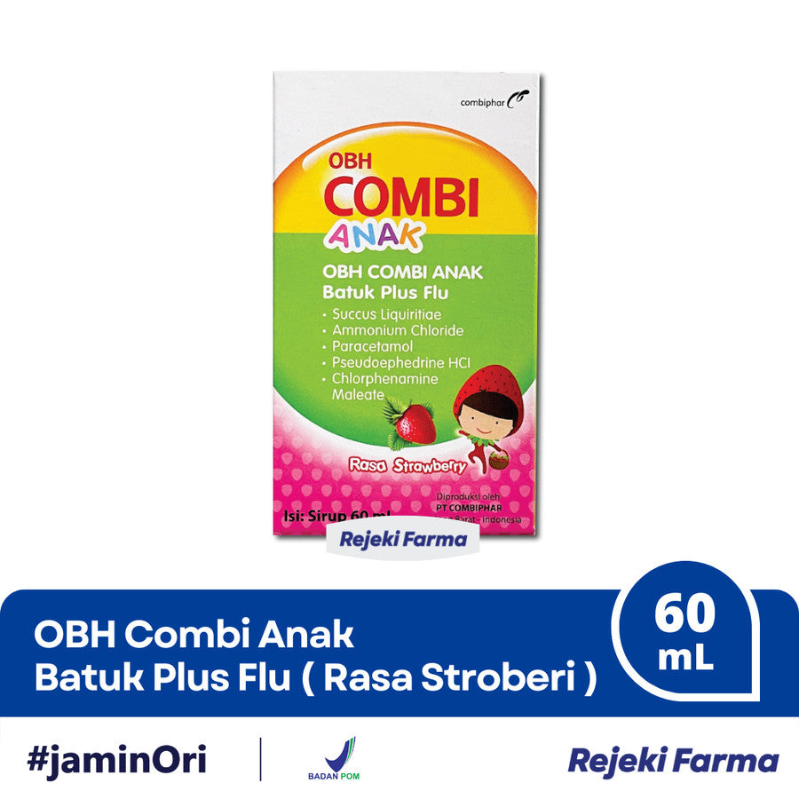 OBH Combi Anak Batuk Plus + Flu Rasa Strawberry - 60mL