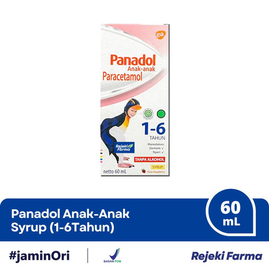 Panadol Anak-Anak Sirup Rasa Raspberry ( 1-6 tahun ) - 60 ml