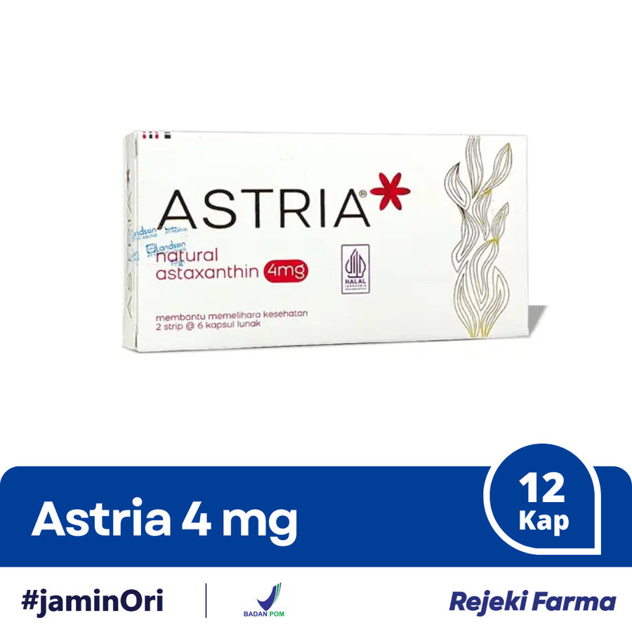 Astria Natural Astaxanthin 4 mg - 1 Box isi 12 Kapsul