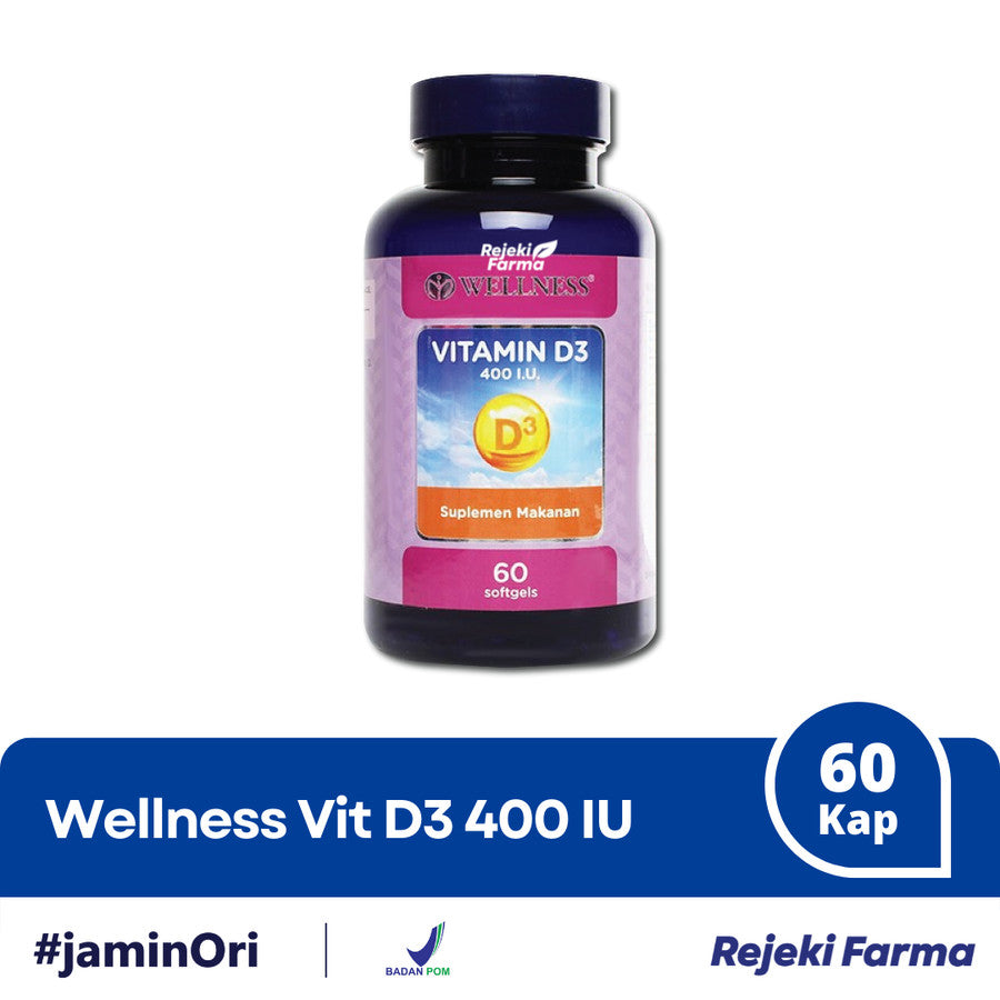 Wellness Vit D3 400 IU - 60 Softgel