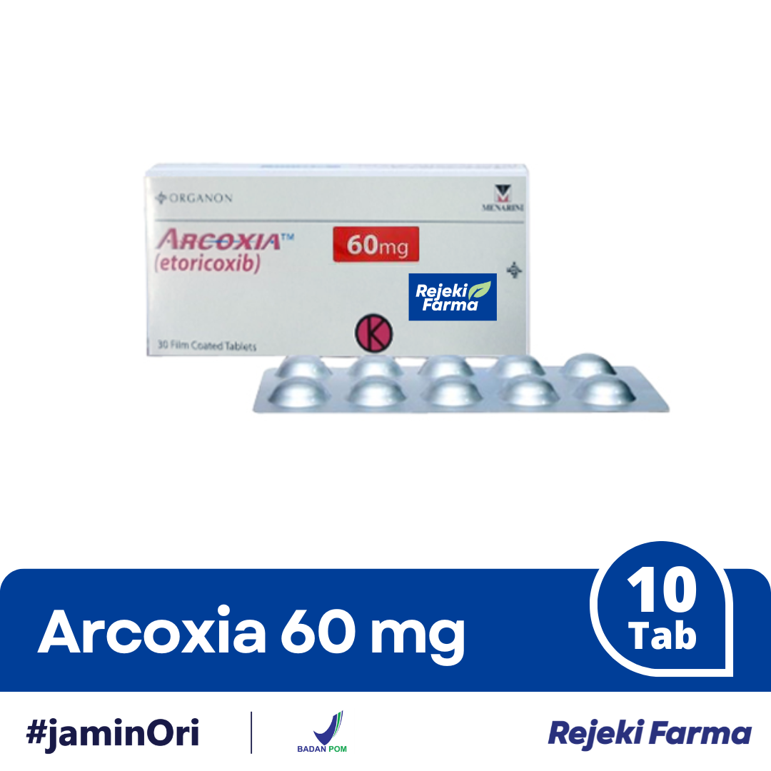 Arcoxia 60 mg - 1 Strip isi 10 Tablet