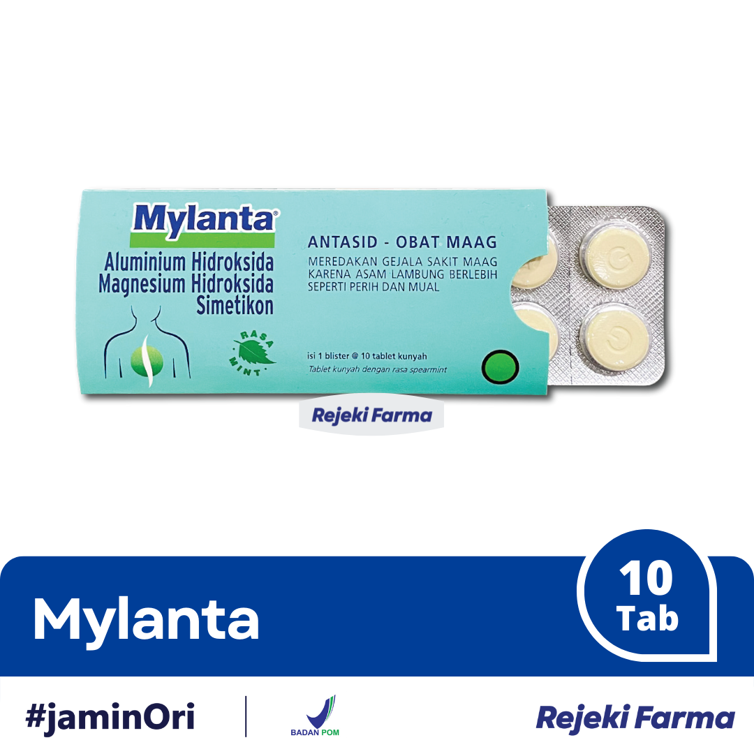 Mylanta Tablet - 1 Strip isi 10 Tablet