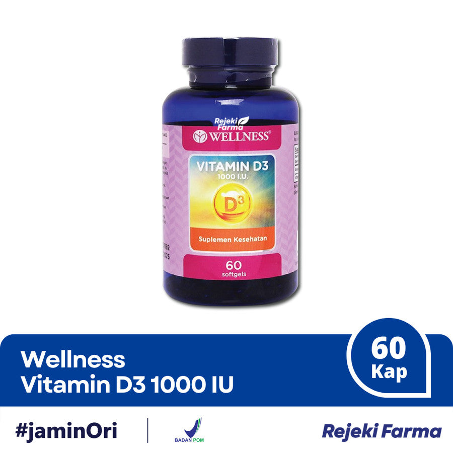 Wellness Vit D3 1000 IU - 60 Softgels