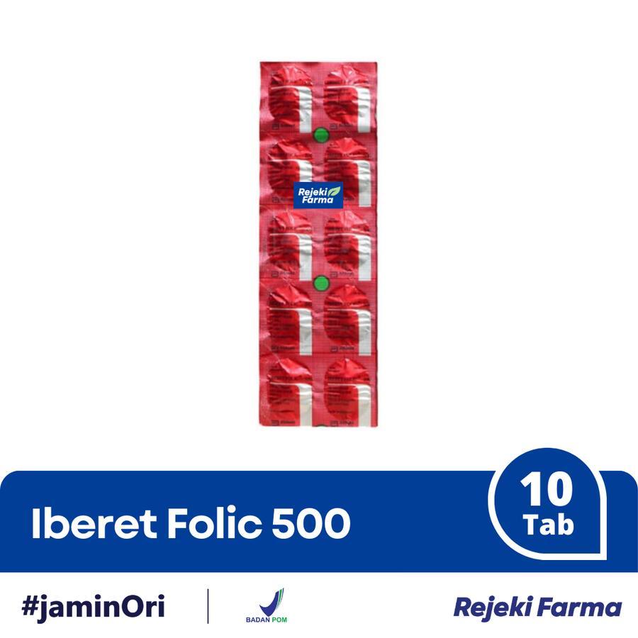 Abbott Iberet Folic 500 - 1 Strip isi 10 Tablet