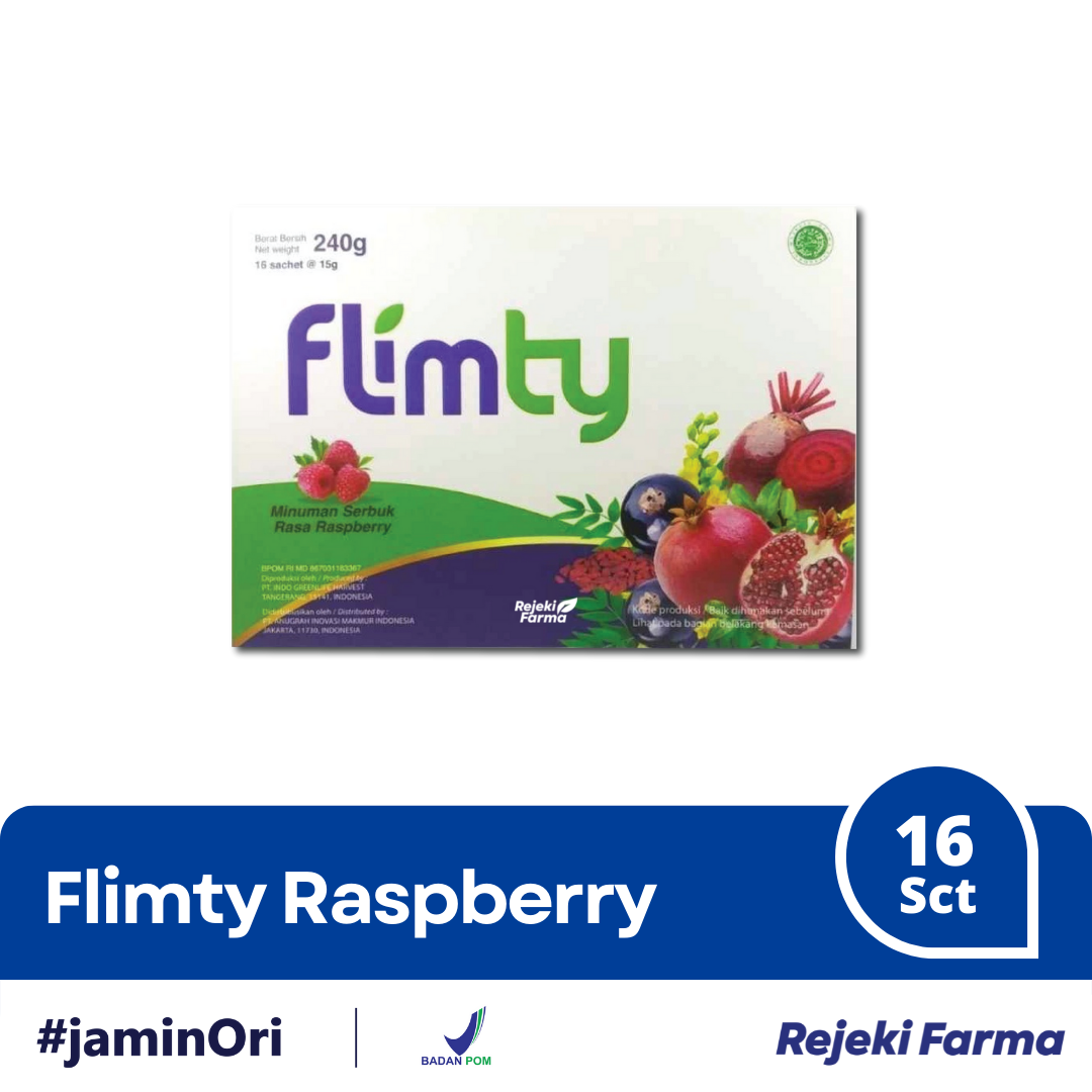 Flimty Fiber Raspberry - 1 Box isi 16 Sachet