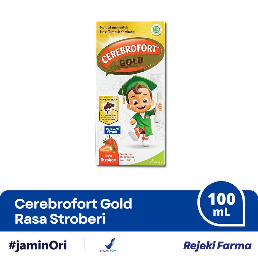 Cerebrofort Gold Rasa Stroberi - 100 mL
