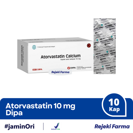 Atorvastatin Calcium 10 mg DIPA - 10 Kaplet