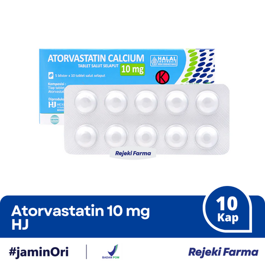 Atorvastatin Calcium 10 mg HJ - 10 Kaplet
