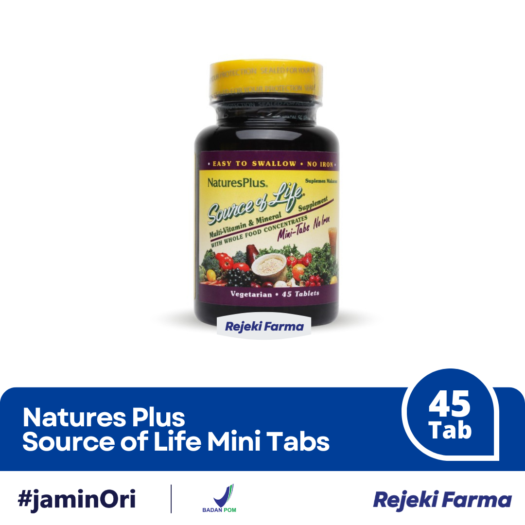 Natures Plus Source of Life Mini Tab No Iron - 45 Tablets