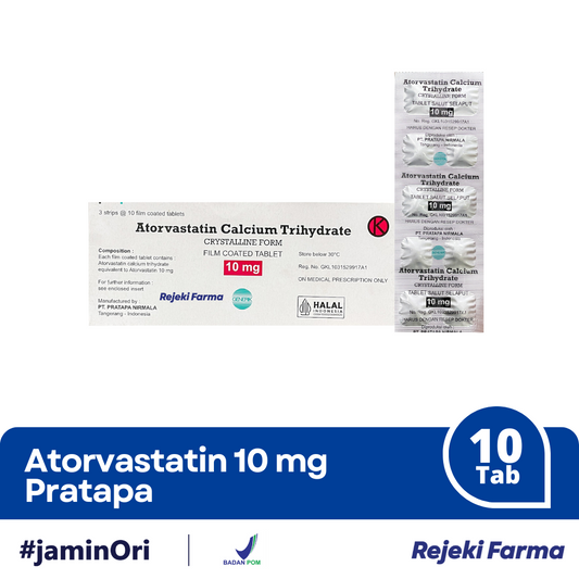 Atorvastatin Calcium 10 mg Pratapa - 10 Kaplet