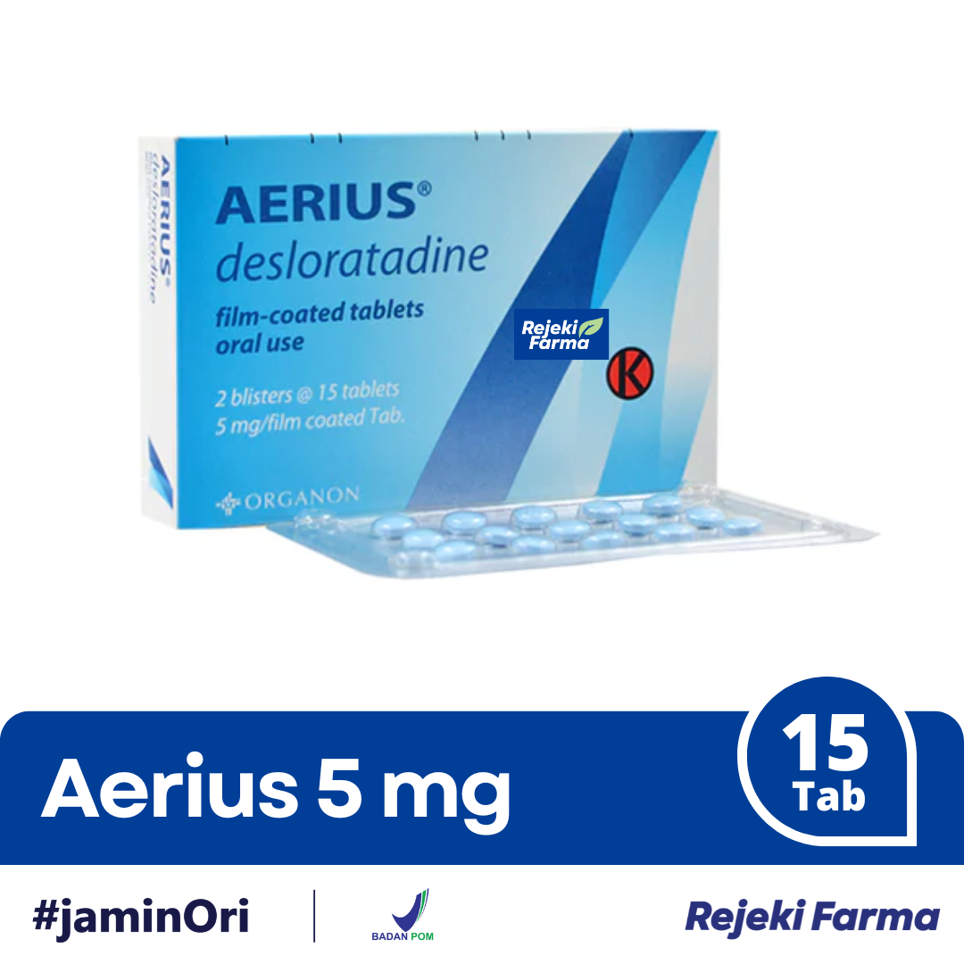 Aerius 5 Mg Tablet - 1 Strip isi 15 Tablet