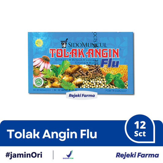 Tolak Angin Flu Biru - 1 Box isi 12 Sachet