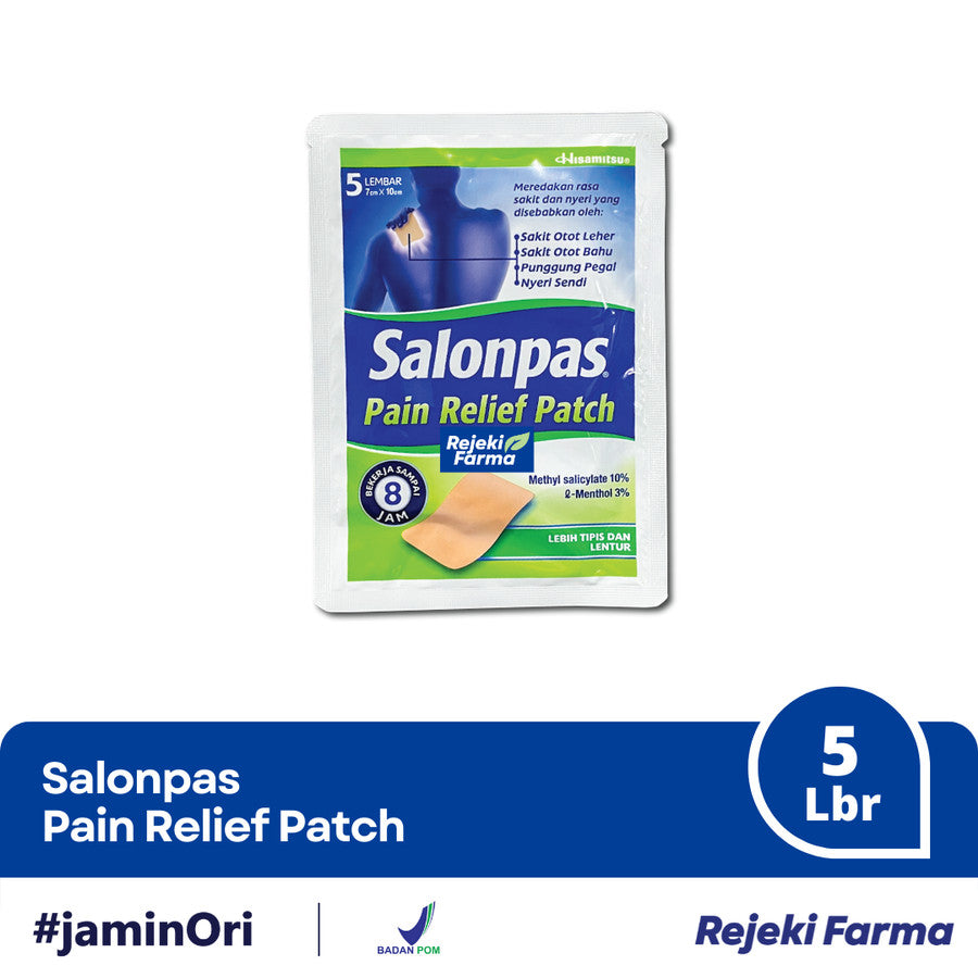 Salonpas Pain Relief Patch ( 7cm X 10cm ) - 1 Strip isi 5 Lembar