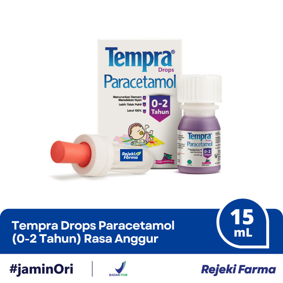 Tempra Drops Drop Bayi 0-2 Tahun Rasa Anggur - 15 mL