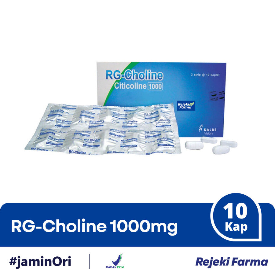 RG-Choline Citicoline 1000 Mg - 1 Strip isi 10 Kaplet
