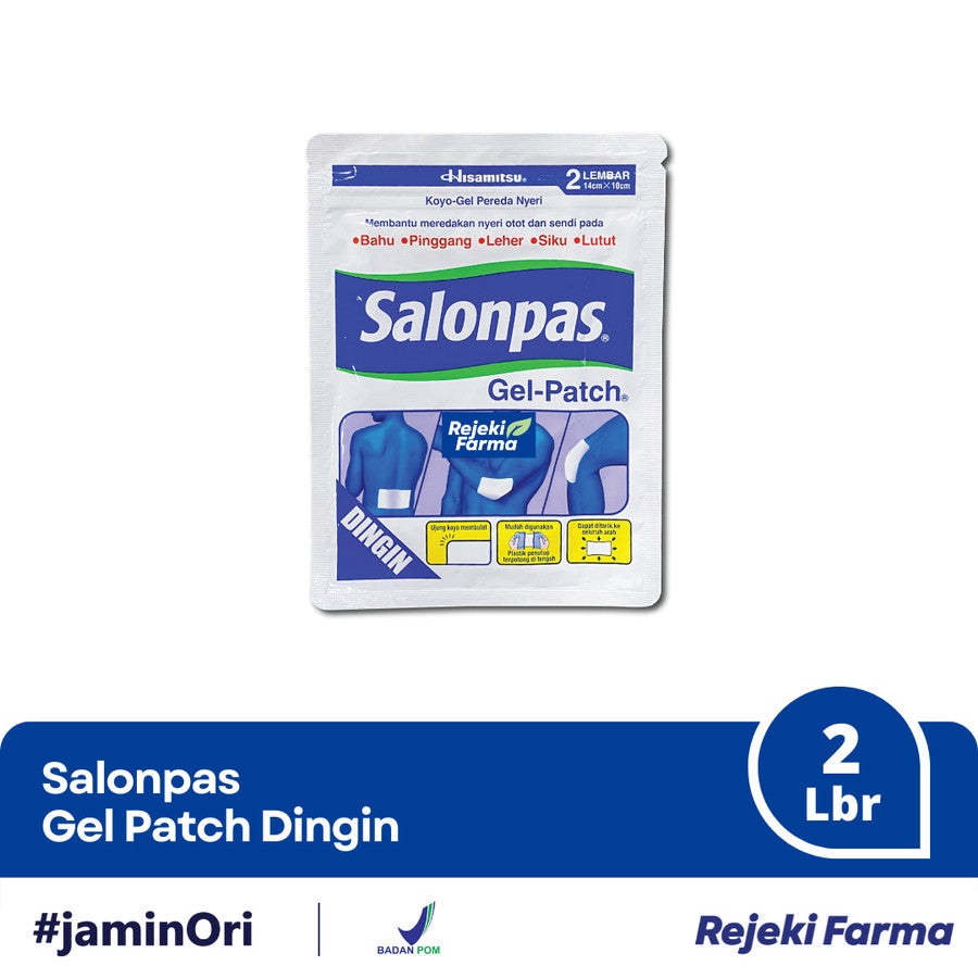 Salonpas Gel Patch Dingin (14cm X 10cm) - 1 Strip isi 2 Lembar