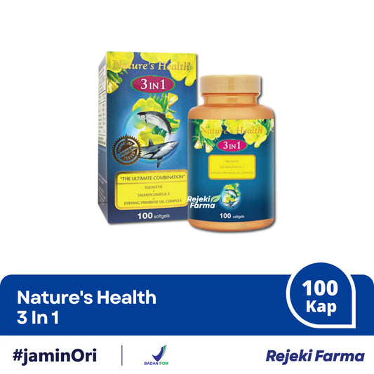 Natures Health 3 in 1 Squalene Salmon Omega 3 - 100 Softgel