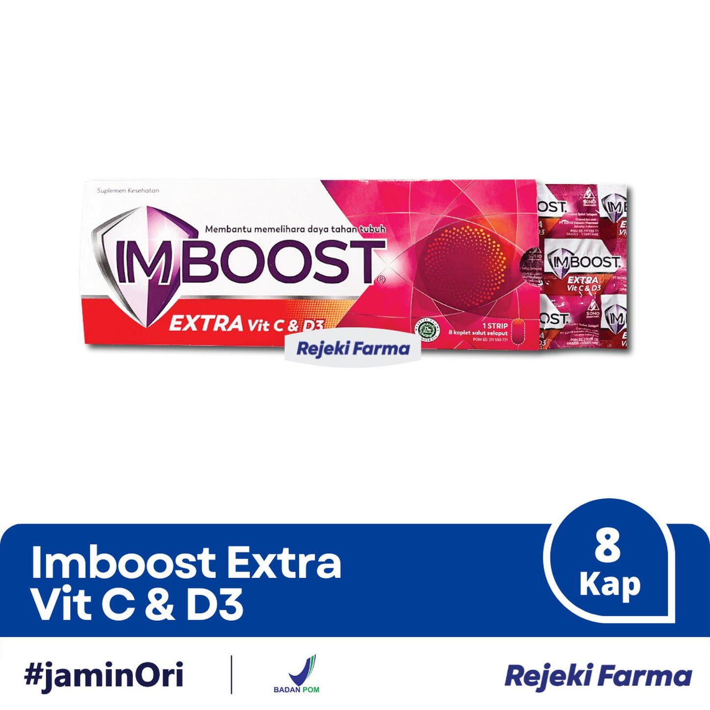 Imboost Extra Vit C & D3 Strip - 1 Per Strip 8 Tablet