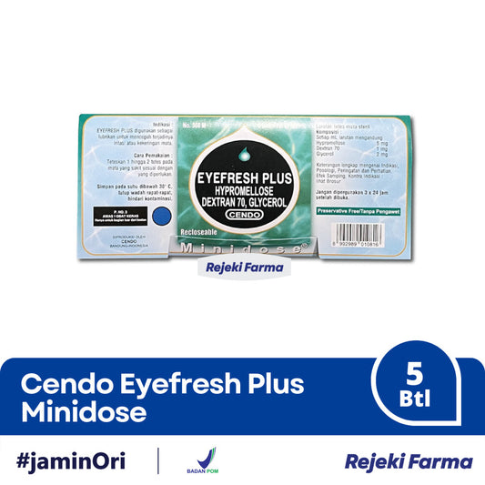 Cendo Eyefresh Plus Minidose 0.6 mL - 1 Strip isi 5 Botol