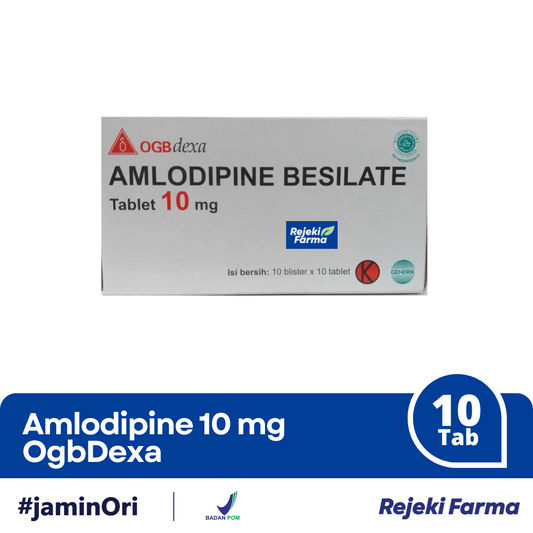 Amlodipine 10 mg ogbdexa - 1 Strip isi 10 Tablet