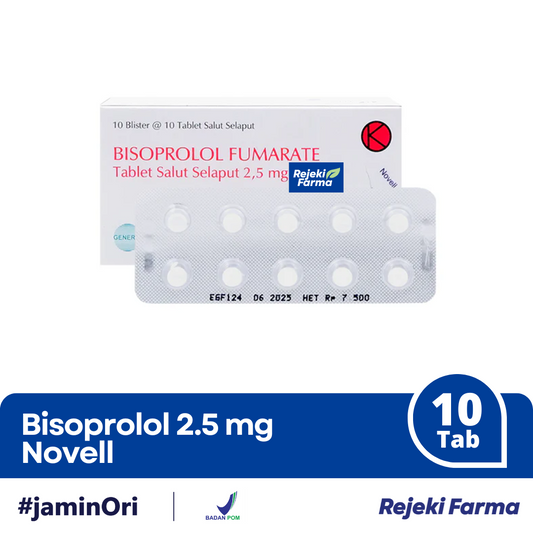 Bisoprolol 2.5 mg novell - 1 Strip isi 10 Tablet