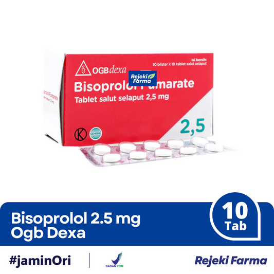 Bisoprolol 2.5 mg Ogbdexa - 1 Strip isi 10 Tablet