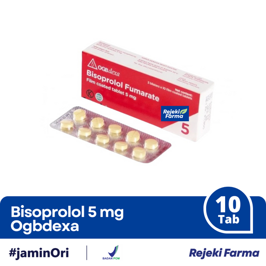 Bisoprolol 5 mg OGBdexa - 1 Strip isi 10 Tablet
