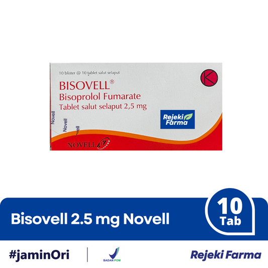Bisovell 2.5 mg Novell - 1 Strip isi 10 Tablet