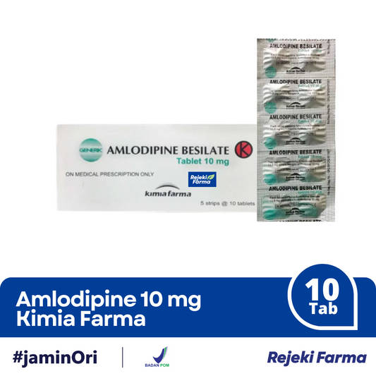 Amlodipine 10 mg Kimia farma - 1 Strip 10 Tablet