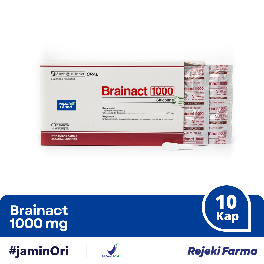Brainact 1000 mg Oral - 1 Strip isi 10 Tablet