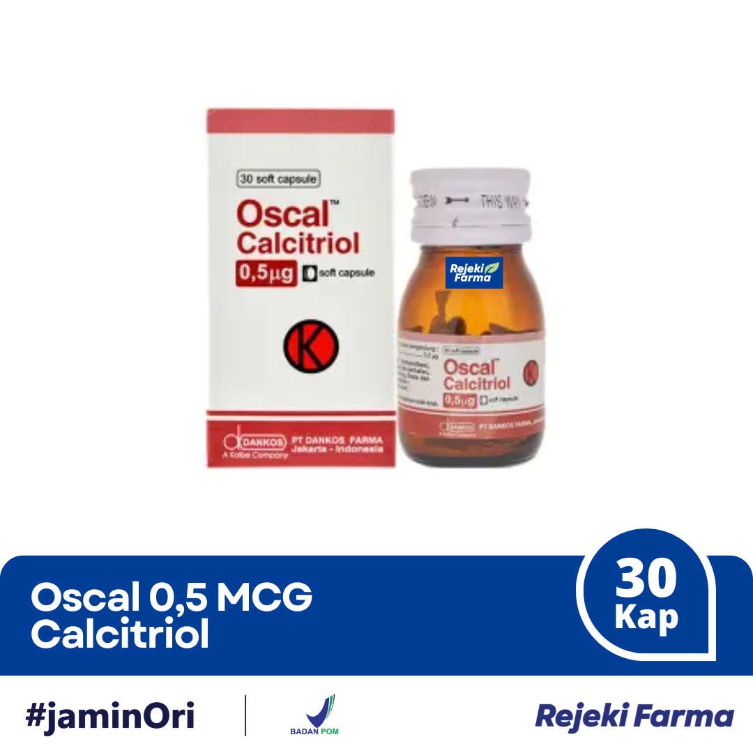 Oscal 0.5 mcg Colcatriol - 1 Botol isi 30 Kaplet