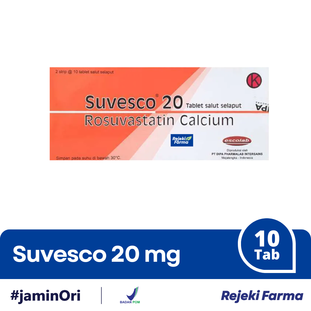 Suvesco 20 mg - 1 Strip isi 10 Tablet
