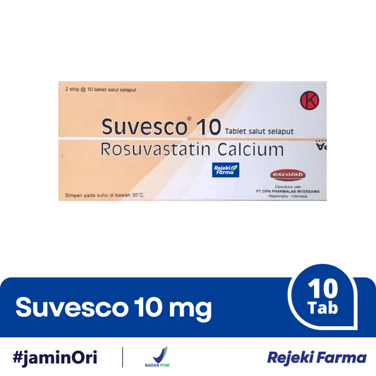 Suvesco 10 mg Dipa - 1 Strip isi 10 Tablet