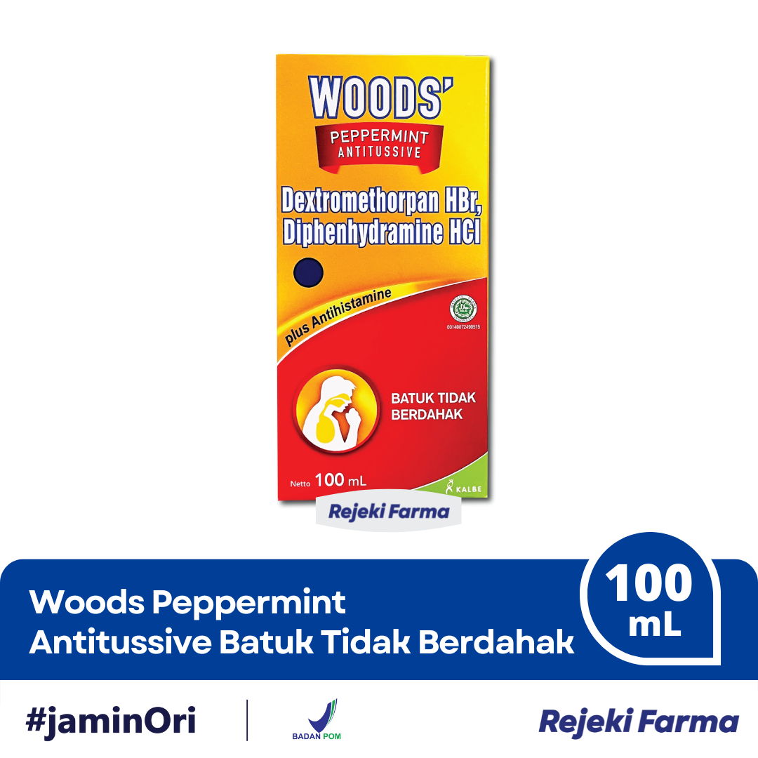 Woods Peppermint Antitussive Merah - 100 ml