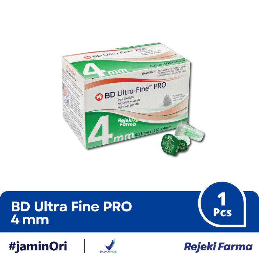 BD Ultra-Fine PRO 4mm Jarum pen Suntik Insulin - 1 pcs