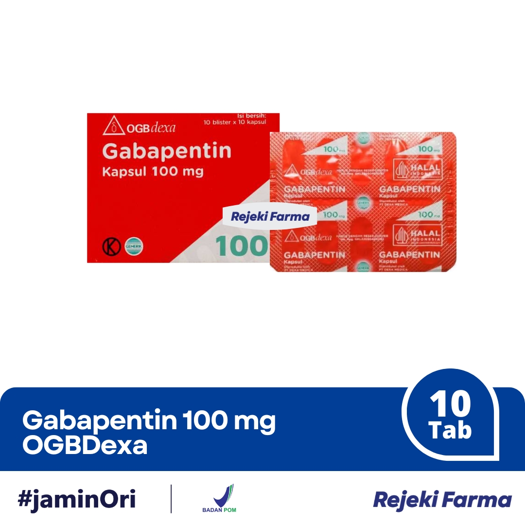 Gabapentin 100 mg OGB Dexa - 1 Strip isi 10 Tablet