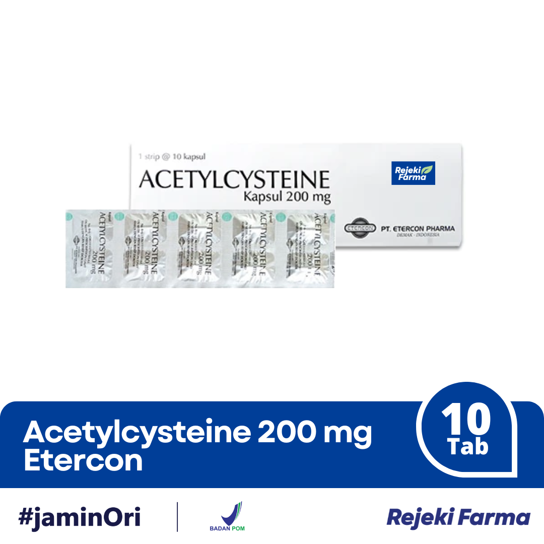Acetylcysteine 200 mg Etercon - 1 Strip isi 10 Tablet